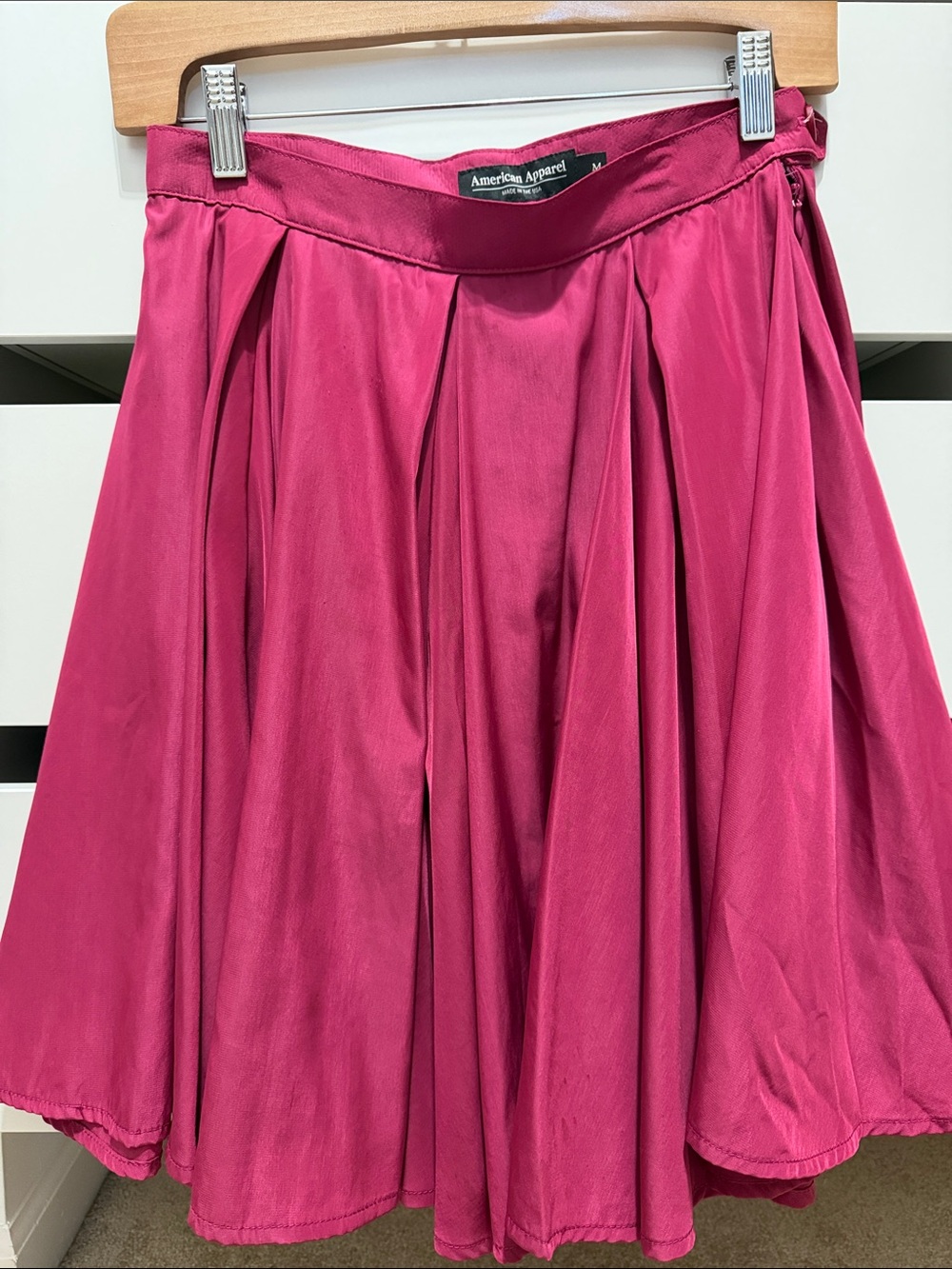 American Apparel Bright Fuchsia Silky Berry ‘Gore’ Skirt